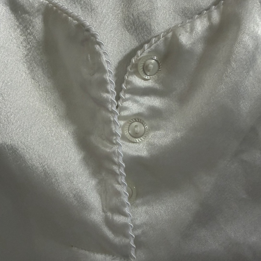 Vintage Christian Dior White Satin Nightgown Saks CD Logo Lingerie - Picture 4 of 9
